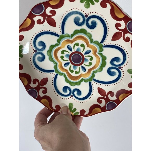 Lot Of 2 ~ PIER 1 "Global Medallion"  Ivory Earthe - Picture 6 of 8